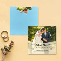 Gelin Damat Resimli Nikah Davetiyesi